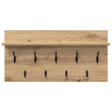 Wall-Mounted Coat Rack with Shelf Artisan Oak 80 x 40 x 12 cm 874442