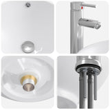 Bathroom Wash Basin Chrome 44 x 44 x 16 cm Metal 890246