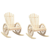 Rocking Adirondack Chairs 2 pcs Solid Wood Fir 3207119