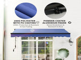 3 x 2.5m Electric Awning with LED Light and Remote Controller, Aluminium Frame DIY Retractable T3398P315947