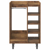 Golf Cabinet with Wheel Plain Old Wood 65 x 45 x 98 cm 899453