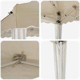 Pop-up Party Tent 288 x 288 x 245 cm Cream Oxford Fabric 42019746