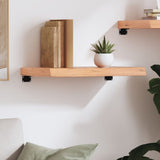 Wall Shelf Light Brown 60x30x cm Treated Solid Wood Oak 363646