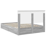 Storage Bed Grey Sonoma 135 x 190 cm Engineered Wood 3411220