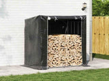 Firewood Rack with Rain Cover 150x100x200 cm Galvanised Steel 4104955