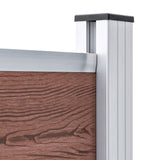 Fence Panel WPC 95x186 cm Brown 148977