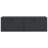 Wall-Mounted TV Cabinet Black 98 x 31 x 30 cm Engineered Wood 898046