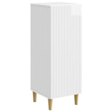 Sideboard High Gloss White 33 x 34.5 x 90 cm Engineered Wood 894599