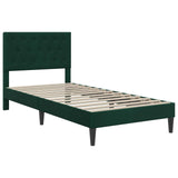Bed Frame with Headboard Black 90 x 190 cm Velvet 42027693