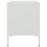 ZNTS Bedside Cabinet White 36x39x50.5 cm Steel 842920