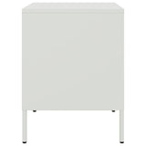 ZNTS Bedside Cabinet White 36x39x50.5 cm Steel 842920