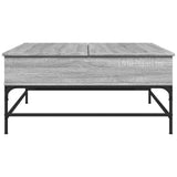 Coffee Table Grey Sonoma 95x95x45 cm Engineered Wood and Metal 3217067