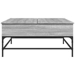 ZNTS Coffee Table Grey Sonoma 95x95x45 cm Engineered Wood and Metal 3217067