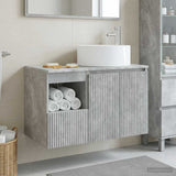 Bathroom Furniture Set 2 pcs Concrete Grey Engineered Wood 3404107