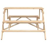 Picnic Table with Benches Solid Wood Fir 2-in-1 Convertible 4008991