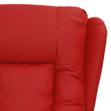 Massage Chair Wine Red Faux Leather 339081