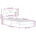 Bed Frame without Mattress Brown Oak 80x200 cm Engineered Wood 4106989