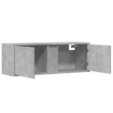 TV Wall Cabinet with LED Lights Concrete Grey 100x31x35 cm 852267