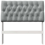 Upholstered Headboard Light Grey 90 cm Solid Pine Wood 879363