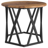 Side Table 2 pcs Reclaimed Wood Engineered Wood and Steel 868247