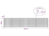 Gabion with 5 mm Wire and 5x5 cm Mesh 550x10x150 cm 3463997