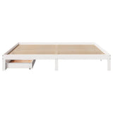Bed Frame with Drawers without Mattress White 200x200 cm 3301957