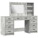 Dressing Table with Drawer 3 pcs Concrete Grey Engineered Wood 3334212