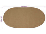 Area Rugs Natural 122 x 183 cm Jute 42010797