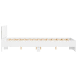 Bed Frame White Engineered wood, plywood for slats 3207630