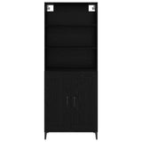 Highboard 2 pcs Black oak Engineered Wood 3403591