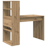 Desk with Shelf Artisan Oak 113 x 54 x 120 cm Engineered Wood 869281