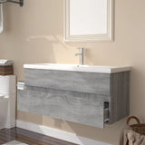 Sink Cabinet with Built-in Basin Grey Sonoma Engineered Wood 3152886
