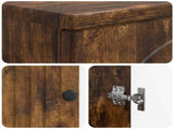 Toilet Cabinet ALKMAAR Smoked Oak 66 x 25.5 x 190 cm 896260