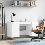 Desk White 140x50x75 cm Engineered Wood 829540