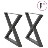 Dining Table Legs 2 pcs Anthracite 90x cm Steel 4012734