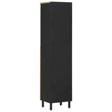 Bathroom Cabinet with Drawer Brown and Black 38 x 33.5 x 160 cm 4018866