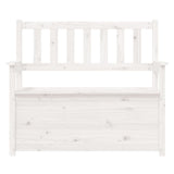 Bench White 112.5x51.5x96.5 cm Solid Wood Pine 823560