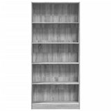 Bookcase Grey Sonoma 80x24x176 cm Engineered Wood 857858