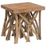 Log Coffee Table 40x40x40 cm Mixed Recycled Wood 283936