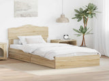 Storage Bed with Drawer Sonoma Oak 70 x 190 cm Engineered Wood 3413147