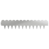 Lawn Edging 10 pcs 103 x 20 cm Steel Silver 8008687