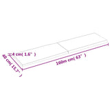 Table Top Light Brown 160x40xcm Treated Solid Wood Live Edge 363968