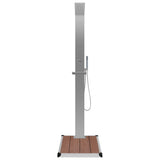 Outdoor Shower with Tray WPC Stainless Steel 3051287