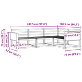 Outdoor Sofa Set 4 pcs Natural Solid Acacia Wood 3382512