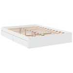Bed Frame with Drawers without Mattress White 140x200 cm 3280657