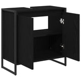 Bathroom Cabinet Black Oak 60 x 30 x 60 cm Engineered Wood 886486