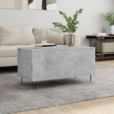 ZNTS Coffee Table Concrete Grey 90x44.5x45 cm Engineered Wood 830976