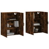 Wall Mounted Cabinets 2 pcs Smoked Oak 69.5x34x90 cm 3195624