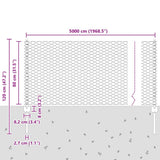 Welded Wire Fence 50 x 0.8 m PVC-Coated Steel Grey Mesh 3336891