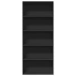 Book Cabinet Black 80x30x189 cm Engineered Wood 3314670